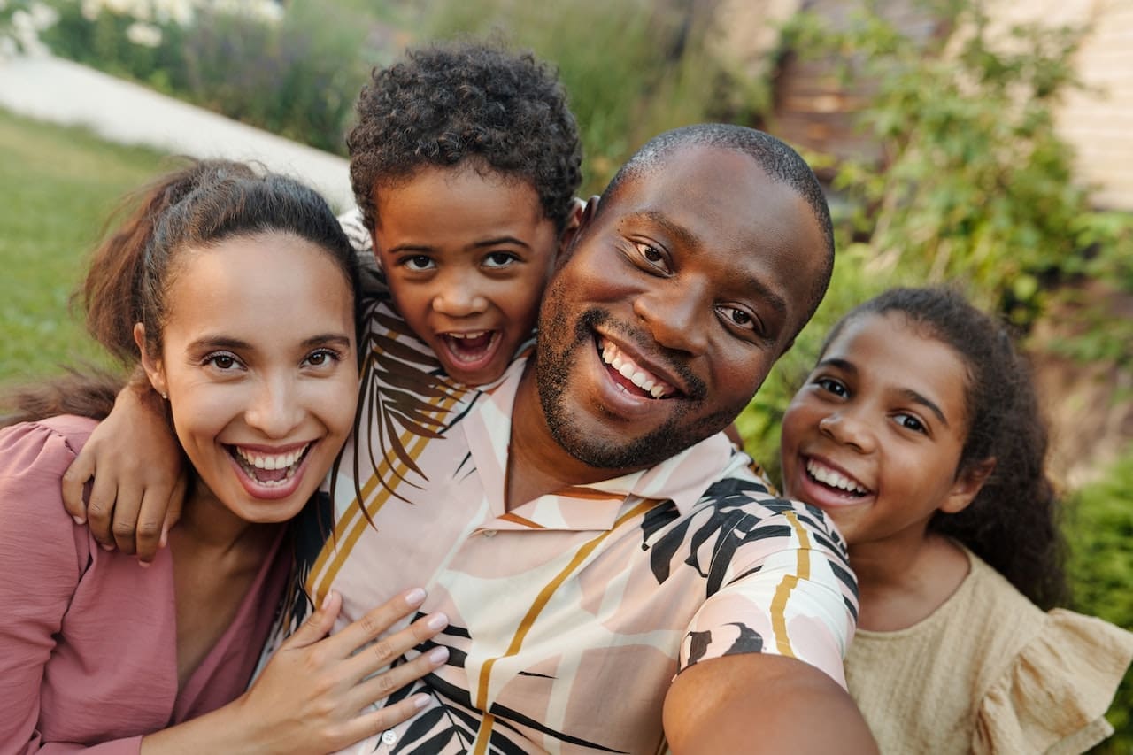 Family smiling