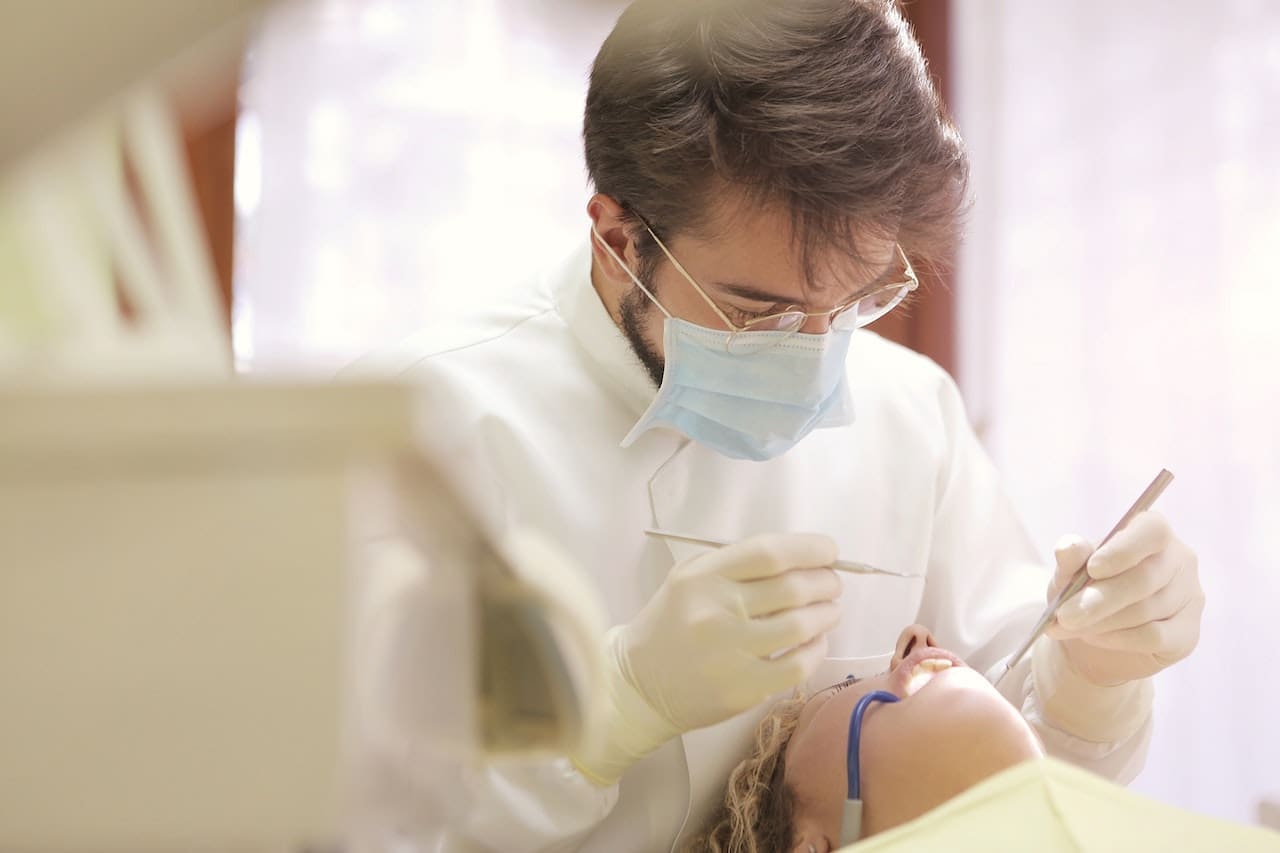 Patient receiving Invisalign treatment